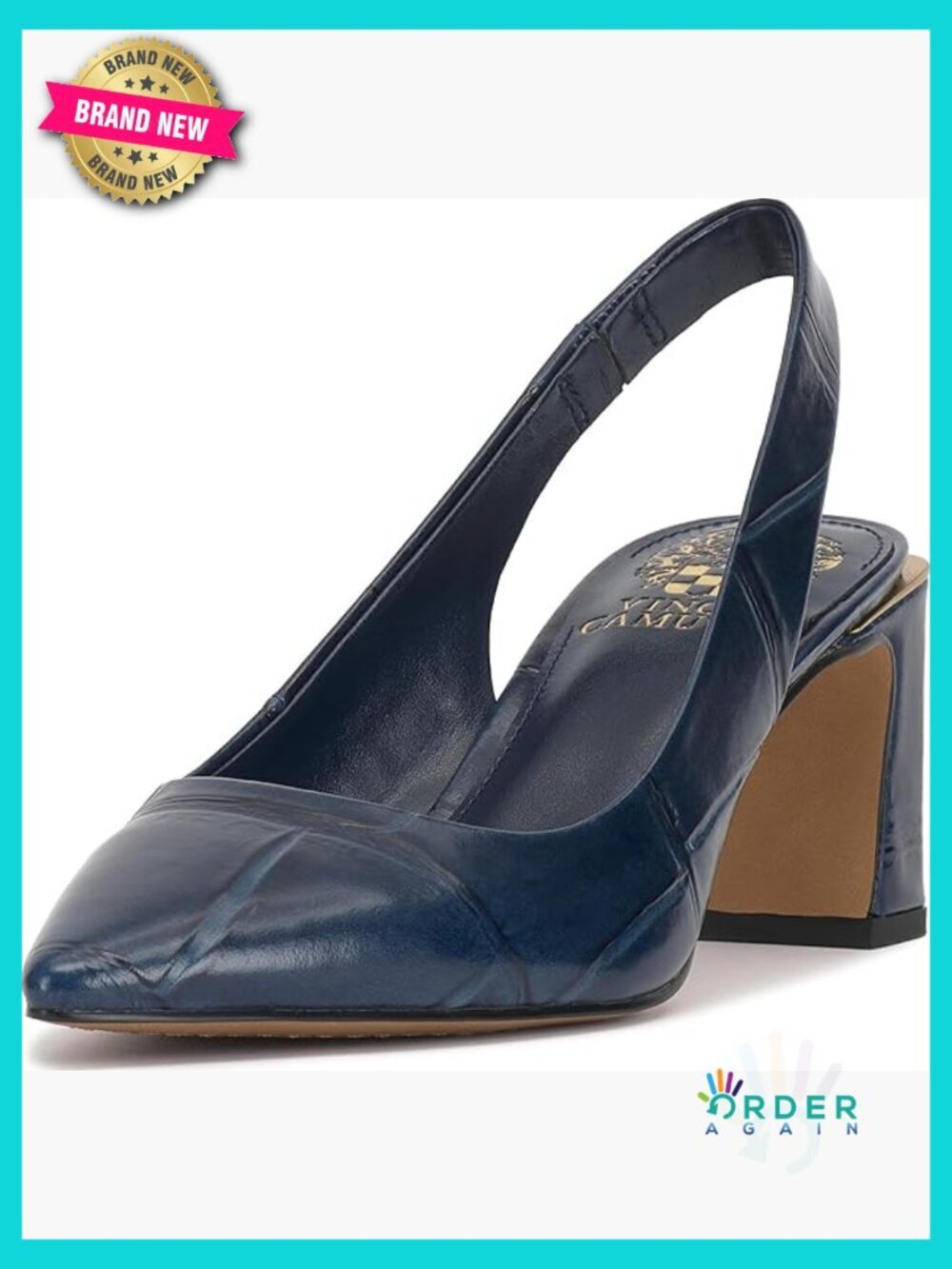 Slingback Pumps with Pointed Toe & Block Heel Women's Dress Shoes Comfortable